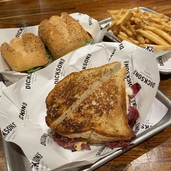Dickson's Farmstand Meats - HOUSE-MADE PASTRAMI REUBEN and PULLED PORK SANDWICH with FRENCH FRIES - Butcher Near Me - New York, New York