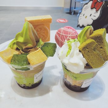 TSUJIRI - Tsujiri Parfait (left) and Dessert Parfait (right) - Japanese Near Me - Edmonton, Alberta TSUJIRI - Tsujiri Parfait (left) and Dessert Parfait (right) - Japanese Near Me - Edmonton, Alberta