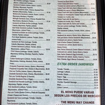 A Mi Manera - Menu 6/2022 - Cuban Near Me - Cape Coral, Florida A Mi Manera - Menu 6/2022 - Cuban Near Me - Cape Coral, Florida