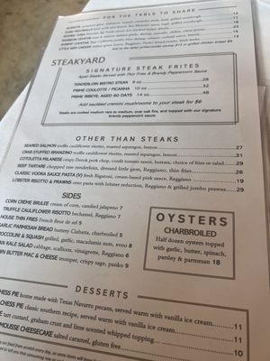 Menu photo 1 Steakyard Dallas Dallas, TX Menu photo 1 Steakyard Dallas Dallas, TX