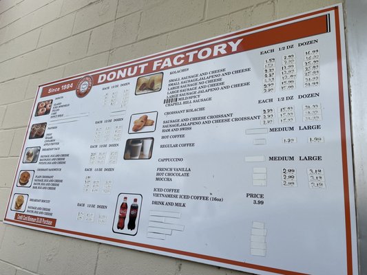 Menu photo 1 Donut Factory - Nasa Houston, TX