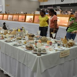 Pasadena Convention Center - My sister and I looking at the rock food exhibit that they have every year..very cool!