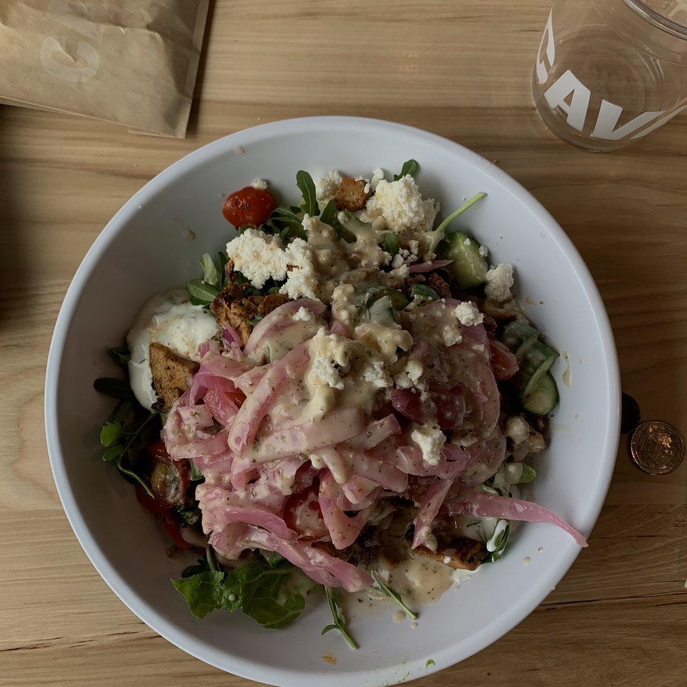 CAVA - Greek salad with picked onions - Salad Near Me - Overland Park, Kansas CAVA - Greek salad with picked onions - Salad Near Me - Overland Park, Kansas