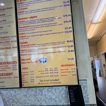 Falafel Stop - Vegetarian menu - Falafel Near Me - Sunnyvale, California