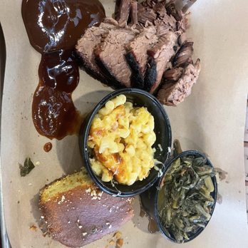 Mission BBQ - My plate of brisket, collard greens ,Mac and cheese - Barbeque Near Me - Bradenton, Florida Mission BBQ - My plate of brisket, collard greens ,Mac and cheese - Barbeque Near Me - Bradenton, Florida