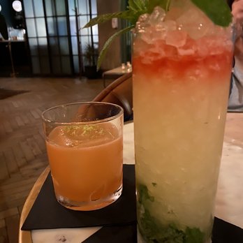 Death & Co - The Golden Beautiful (left) and Congress Park Swizzle (right) - Cocktail Bars Near Me - Denver, Colorado