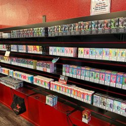 Red Star Vapor & Smoke - Product - Disposable vape shelves featuring Lost Mary, Geek Bar, Off-Stamp, RAZ and more.