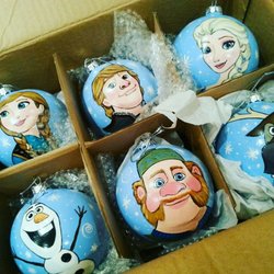 Peachy Keen Kids - Hand Painted Christmas Ornaments