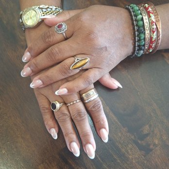 Lexi Nail Spa - French Manicure with Clear Chrome ontop. - Nail Salons Near Me - Elk Grove, California Lexi Nail Spa - French Manicure with Clear Chrome ontop. - Nail Salons Near Me - Elk Grove, California