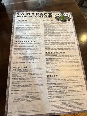 Menu photo 2 Tamarack Brewing Company Missoula, MT Menu photo 2 Tamarack Brewing Company Missoula, MT