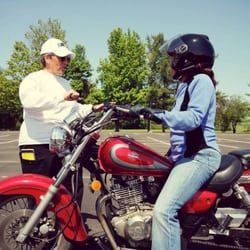 Motorcycle Safety School - Our instructor Bettyrae during a private lesson!