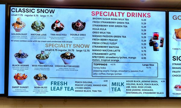 Menu photo 5 Snowtime Mesa, AZ
