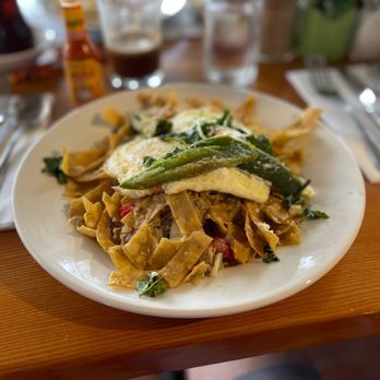 Shorehouse Kitchen - Migas with pulled pork and salsa verde - Coffee & Tea Near Me - La Jolla, California Shorehouse Kitchen - Migas with pulled pork and salsa verde - Coffee & Tea Near Me - La Jolla, California