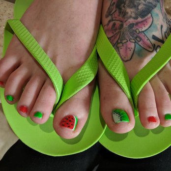 KT Nails - Watermelon And kiwi perfect summer nails.:-) - Nail Salons Near Me - Asheville, North Carolina KT Nails - Watermelon And kiwi perfect summer nails.:-) - Nail Salons Near Me - Asheville, North Carolina