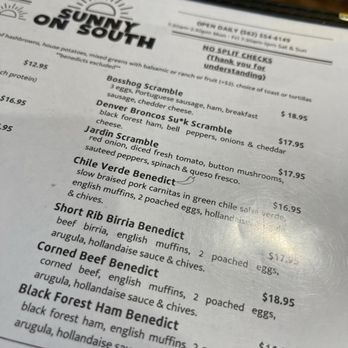 Sunny on South - Menu - Breakfast & Brunch Near Me - Cerritos, California Sunny on South - Menu - Breakfast & Brunch Near Me - Cerritos, California