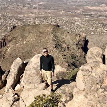 Siphon Draw Trail inc. Flatiron, Superstition Mountain - Me with the city behind me - Hiking Near Me - Apache Junction, Arizona