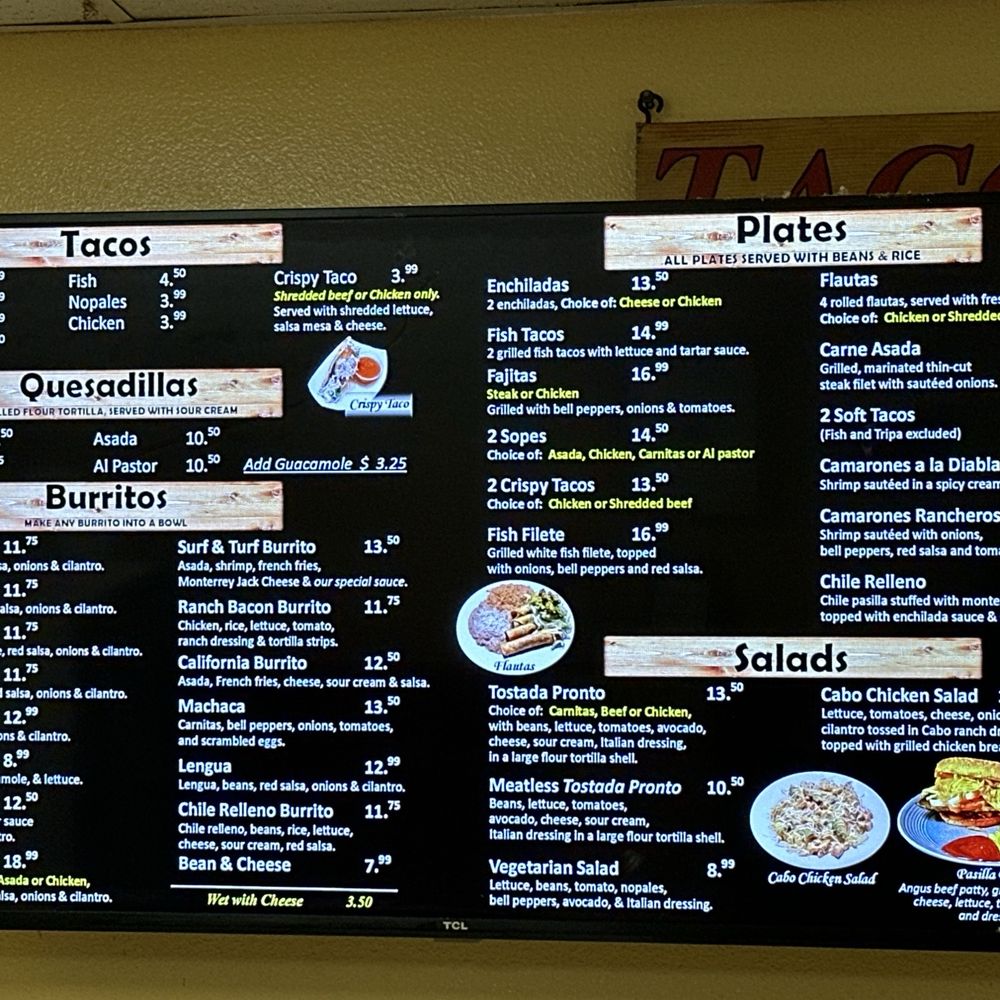 Taco Pronto - Menu - Mexican Near Me - Santa Ana, California