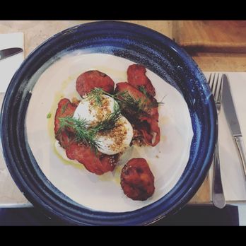 Bar Indigo - Sweet potato cakes, bacon, eggs and dukkah - my usual! - Breakfast & Brunch Near Me - Double Bay, NSW