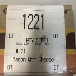 McDonald's - My order number, proof of purchase