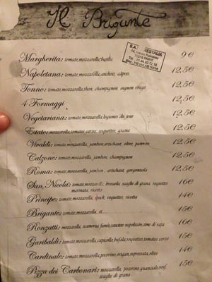 Menu photo 2 Il Brigante Paris, 75
