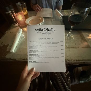 Bella Bella - Menu - Italian Near Me - Tallahassee, Florida