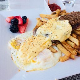 Steak and eggs