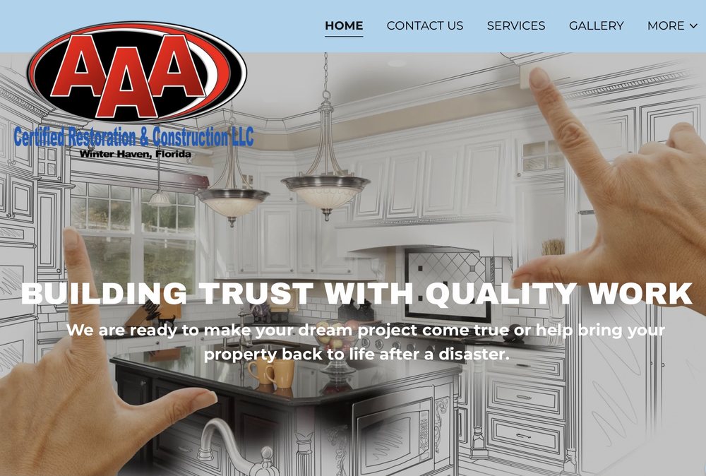 Slide of AAA Certified Restoration & Construction