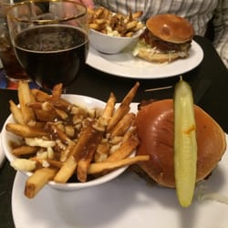 The Spitfire Pub - Burger and poutine side