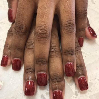 Posh Nails & Spa - It was my first time here. I got the hard gel with tips. Love the sparkly red for Christmas. Kacie did a great job! - Waxing Near Me - Riverside, California Posh Nails & Spa - It was my first time here. I got the hard gel with tips. Love the sparkly red for Christmas. Kacie did a great job! - Waxing Near Me - Riverside, California