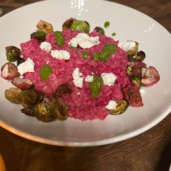 Linear Restaurant - Beet risotto - New American Near Me - Grand Rapids, Michigan