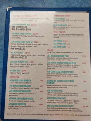 Menu photo 1 Mabel B'z Diner Carrizozo, NM Menu photo 1 Mabel B'z Diner Carrizozo, NM