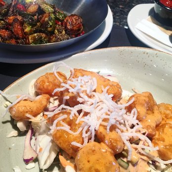 P.F. Chang's - Wok-charred Brussels Sprouts & Dynamite Shrimp - Chinese Near Me - Indianapolis, Indiana