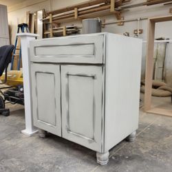 Flattop Finishing & Uniques - Glazed and Distressed vanity