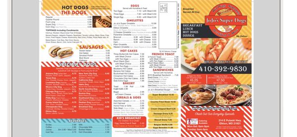 Menu photo 3 Jo Jo's Super Dogs Elkton, MD Menu photo 3 Jo Jo's Super Dogs Elkton, MD