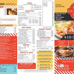 Jo Jo's Super Dogs - Menu