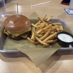 Plain double All-American Cheeseburger