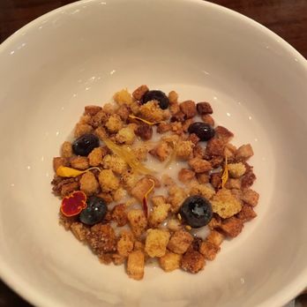 Fruition Restaurant - Desert - Homemade Cinnamon Toast Crunch with mixed berries and special milk. - New American Near Me - Denver, Colorado