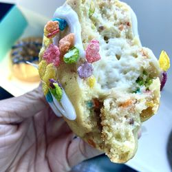 Dirty Dough - Fruity pebbles cookie filled with cream cheese frosting