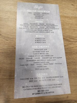 Menu photo 4 Gusto Pizzaria Brampton, ON Menu photo 4 Gusto Pizzaria Brampton, ON
