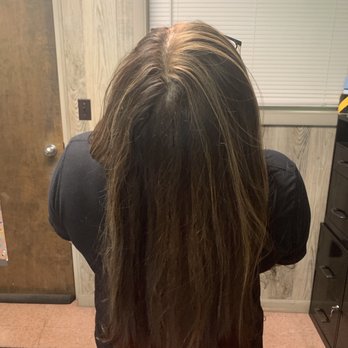 Sapphire Salon & Destination Spa - Uneven cut, color and multi colored highlights when I asked for balayage. - Day Spas Near Me - Pittston, Pennsylvania Sapphire Salon & Destination Spa - Uneven cut, color and multi colored highlights when I asked for balayage. - Day Spas Near Me - Pittston, Pennsylvania