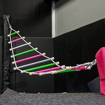 Flying Squirrel - Fidget Ladder Over Foam! - Trampoline Parks Near Me - Calgary, Alberta