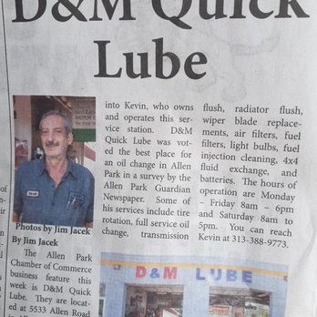 D & M Quick Lube - Oil Change Stations Near Me - Allen Park, Michigan D & M Quick Lube - Oil Change Stations Near Me - Allen Park, Michigan
