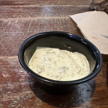 High Five Pizza - Tartar sauce for the panko halibut special during Wednesday BBQ night. - Pizza Near Me - San Jose, California