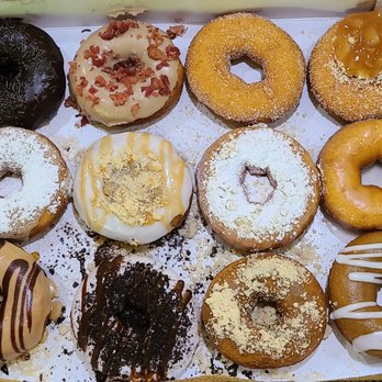Duck Donuts - Fall Assortment - light cakey donuts but no topping said WOW in first 6 eaten! - Donuts Near Me - Latham, New York