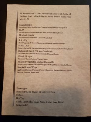 Menu photo 3 Thyme Bistro Weston, WV
