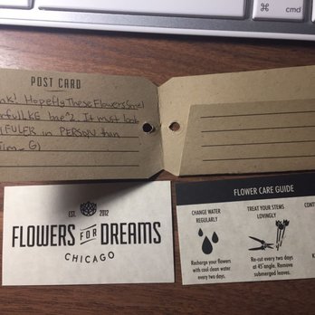 Flowers For Dreams - Only half of what I requested was written. Were they too busy to at least finish the message? - Florists Near Me - Chicago, Illinois Flowers For Dreams - Only half of what I requested was written. Were they too busy to at least finish the message? - Florists Near Me - Chicago, Illinois