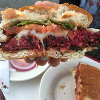 Raymond's - Inside the veggie burger - American Near Me - Montclair, New Jersey