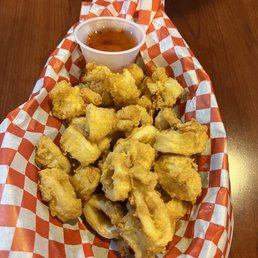 Fried calamari. It was tough. Not great. Fried calamari. It was tough. Not great.
