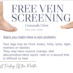 Crosswalk Clinic - We do free screenings every first Friday of the Month! Call now