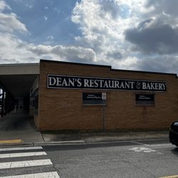 Dean's Restaurant & Bakery - Outside. Cross street parking